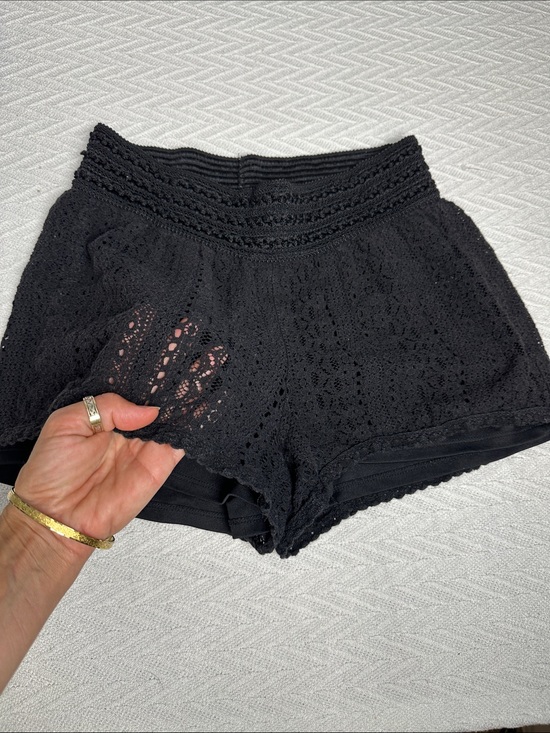 Pants - Maurice’s black crochet shorts lined